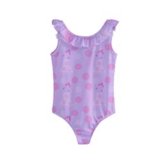 Lilac Dress Kids  Frill Swimsuit by snowwhitegirl