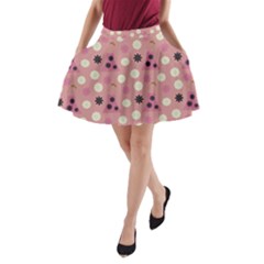 Mauve Dress A-line Pocket Skirt by snowwhitegirl