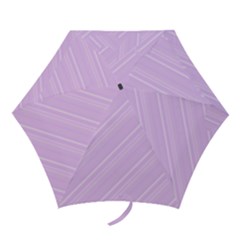 Lilac Diagonal Lines Mini Folding Umbrellas