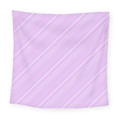 Lilac Diagonal Lines Square Tapestry (large)