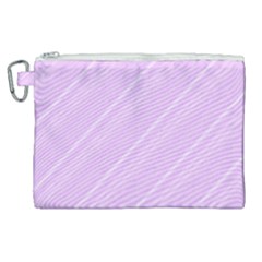 Lilac Diagonal Lines Canvas Cosmetic Bag (xl) by snowwhitegirl