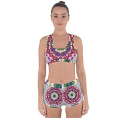 Fauna Fantasy Bohemian Midsummer Flower Style Racerback Boyleg Bikini Set by pepitasart