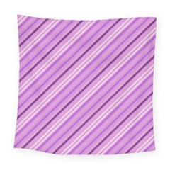 Violet Diagonal Lines Square Tapestry (large)