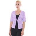 Silly Stripes Lilac Cropped Button Cardigan View1