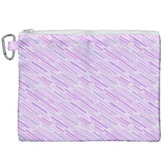 Silly Stripes Lilac Canvas Cosmetic Bag (xxl) by snowwhitegirl