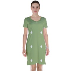 Olive Dots Short Sleeve Nightdress