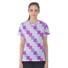 Geometric Squares Women s Cotton Tee