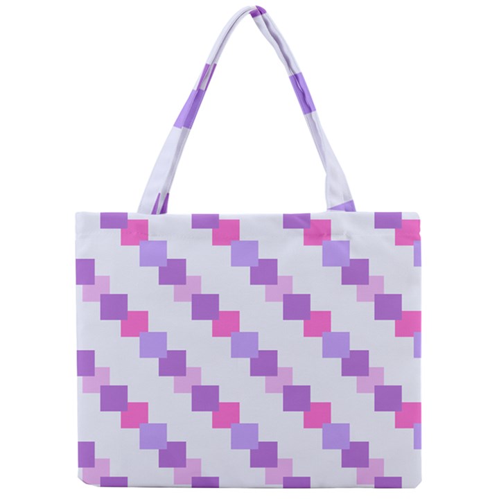 Geometric Squares Mini Tote Bag