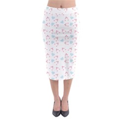 Pink Hats Midi Pencil Skirt