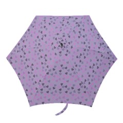 Heart Drops Violet Mini Folding Umbrellas