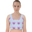 Blue Cupcake Velvet Racer Back Crop Top View1