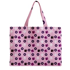 Pink Donuts Zipper Mini Tote Bag