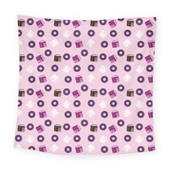 Pink Donuts Square Tapestry (large)