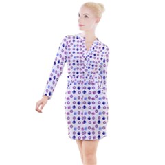 Milk And Donuts Button Long Sleeve Dress