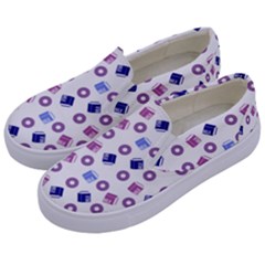 Milk And Donuts Kids  Canvas Slip Ons by snowwhitegirl