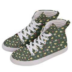 Green Milk Hearts Women s Hi-top Skate Sneakers by snowwhitegirl