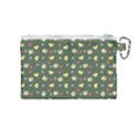 Green Milk Hearts Canvas Cosmetic Bag (Medium) View2