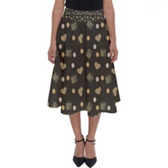 Charcoal Grey  Milk Hearts Perfect Length Midi Skirt