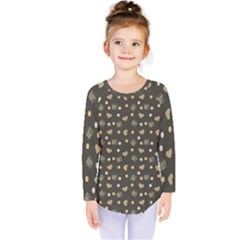 Charcoal Grey  Milk Hearts Kids  Long Sleeve Tee