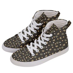 Charcoal Grey  Milk Hearts Men s Hi-Top Skate Sneakers