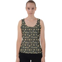 Charcoal Grey  Milk Hearts Velvet Tank Top