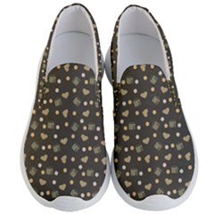 Charcoal Grey  Milk Hearts Men s Lightweight Slip Ons