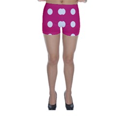 Pink Dot Skinny Shorts by snowwhitegirl