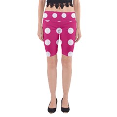 Pink Dot Yoga Cropped Leggings by snowwhitegirl