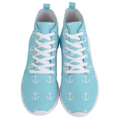 Aqua Anchor Men s Lightweight High Top Sneakers by snowwhitegirl