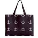 Grey Anchors Zipper Mini Tote Bag View2