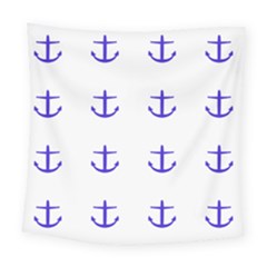 Royal Anchors On White Square Tapestry (large)