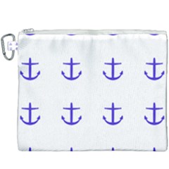 Royal Anchors On White Canvas Cosmetic Bag (xxxl)