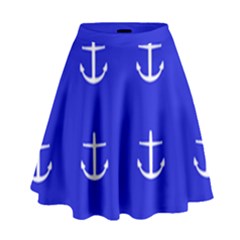 Royal Anchors High Waist Skirt by snowwhitegirl