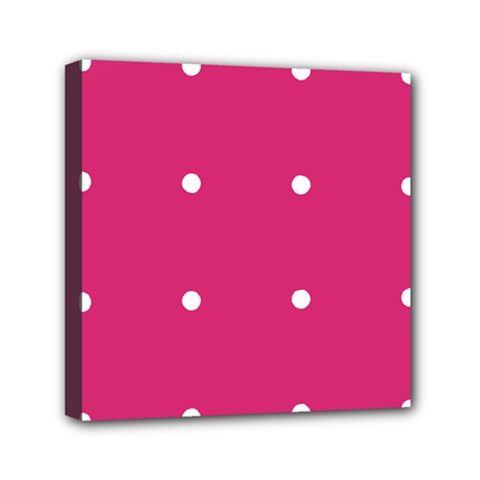 Small Pink Dot Mini Canvas 6  X 6 