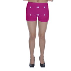 Small Pink Dot Skinny Shorts