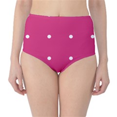 Small Pink Dot Classic High-waist Bikini Bottoms