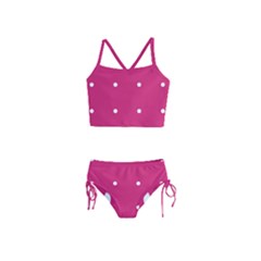 Small Pink Dot Girls  Tankini Swimsuit by snowwhitegirl