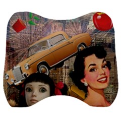 Out In The City Velour Head Support Cushion by snowwhitegirl
