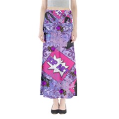Purple Retro Pop Full Length Maxi Skirt by snowwhitegirl