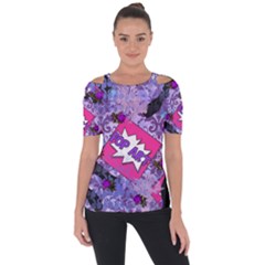 Purple Retro Pop Short Sleeve Top