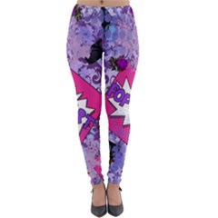 Purple Retro Pop Lightweight Velour Leggings by snowwhitegirl