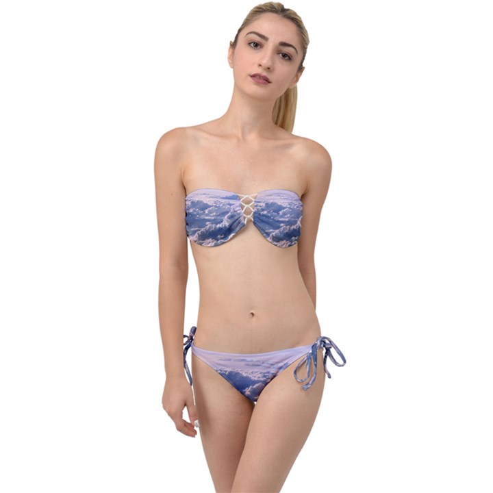 In The Clouds Twist Bandeau Bikini Set