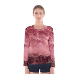 Red  Ocean Splash Women s Long Sleeve Tee