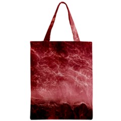 Red  Ocean Splash Zipper Classic Tote Bag