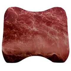 Red  Ocean Splash Velour Head Support Cushion by snowwhitegirl