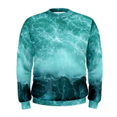 Green Ocean Splash Men s Sweatshirt by snowwhitegirl