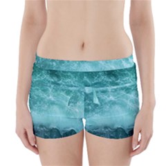 Green Ocean Splash Boyleg Bikini Wrap Bottoms