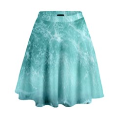 Green Ocean Splash High Waist Skirt