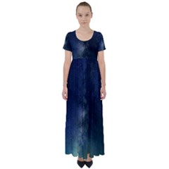 Galaxy Sky High Waist Short Sleeve Maxi Dress by snowwhitegirl