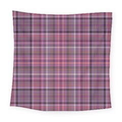 Pink Plaid Square Tapestry (large)